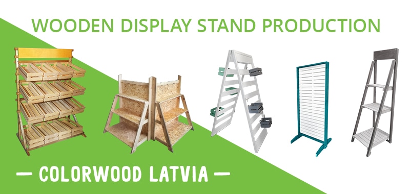 Colorwood wooden display stands