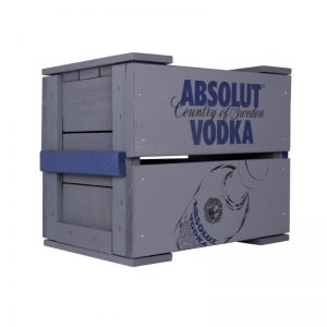 Absolut Vodka wooden crate