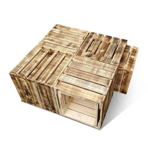 Foldable garden crate table