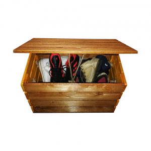 Wooden shoe storage crates