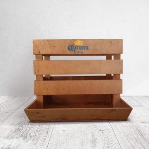 Wooden food display stand for fruit bar