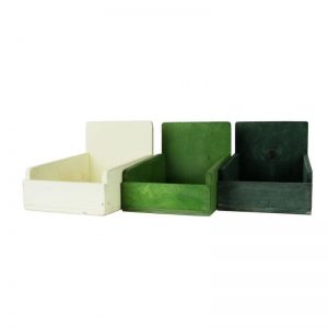 Colored plywood boxes