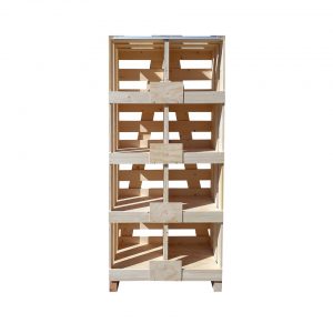 Wooden shelving units for retail