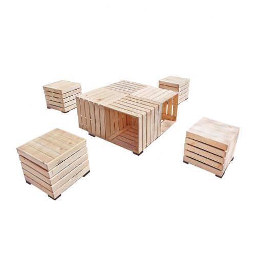 Foldable cafe crate table