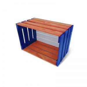 Colourful wooden crates