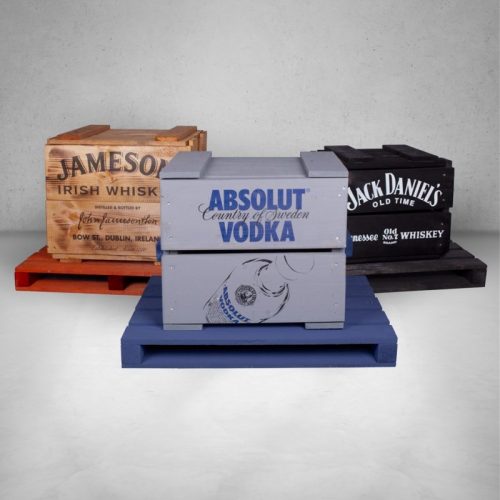 Absolut Vodka wooden boxes