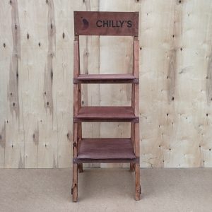 Eco wooden ladder display stand