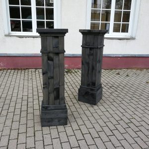 Wooden pillars