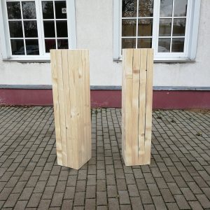 Wooden pillars