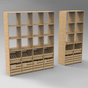 Low Cost Wooden Display Unit