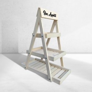 Eco style ladder tableware table stand