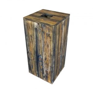 Abfallbehälter aus Holz im Shabby-Look