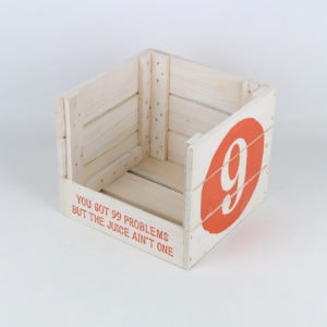 Wooden crate with full print