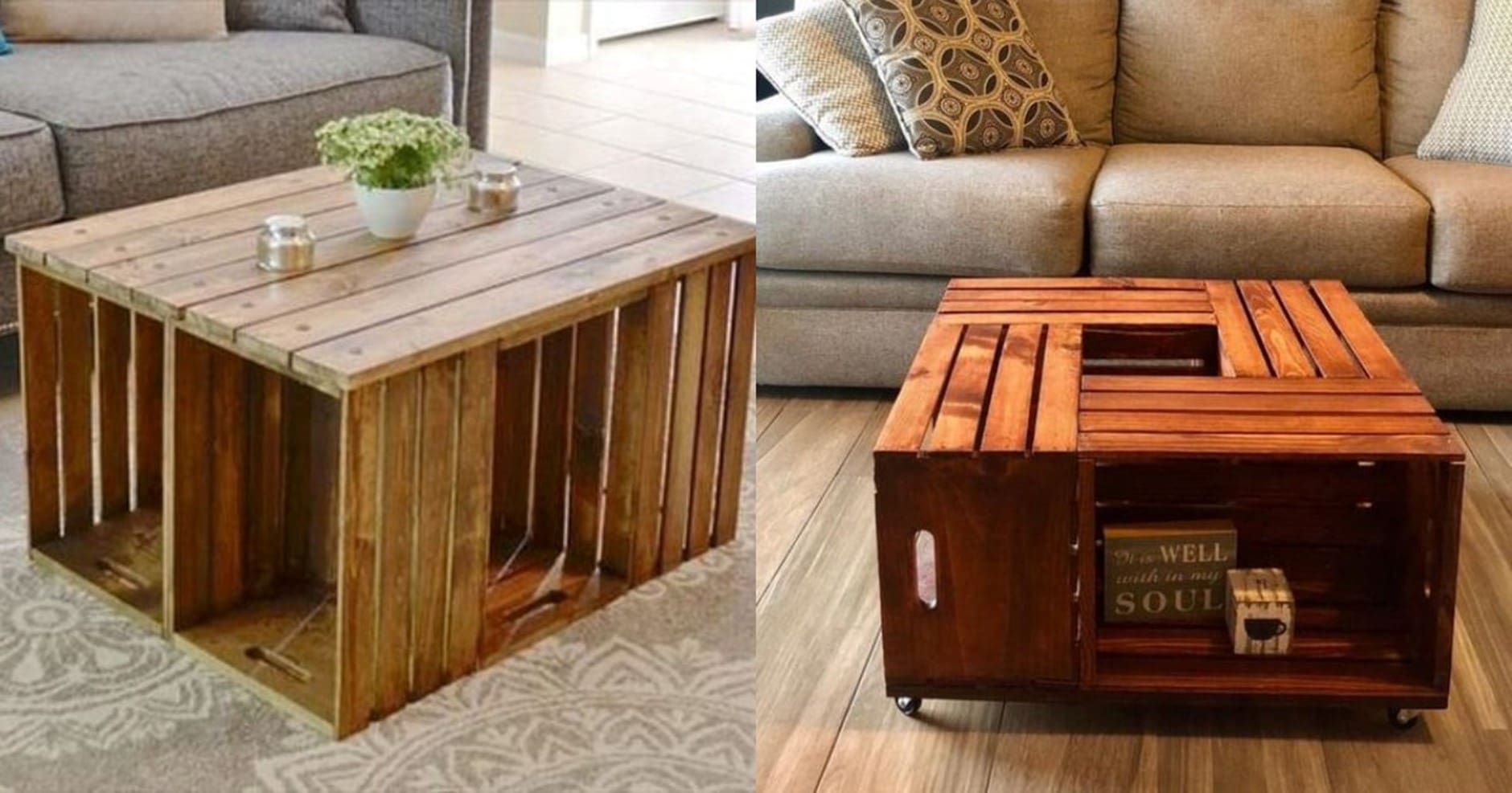 wooden crate table