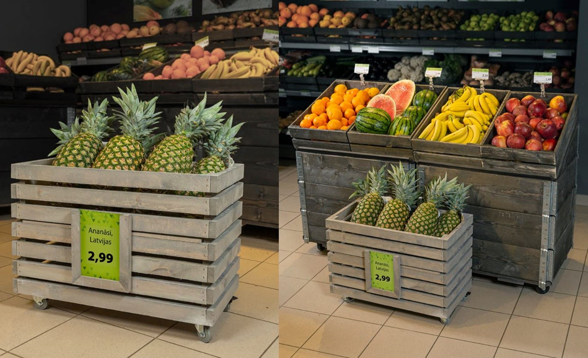 wooden crates for fruit
