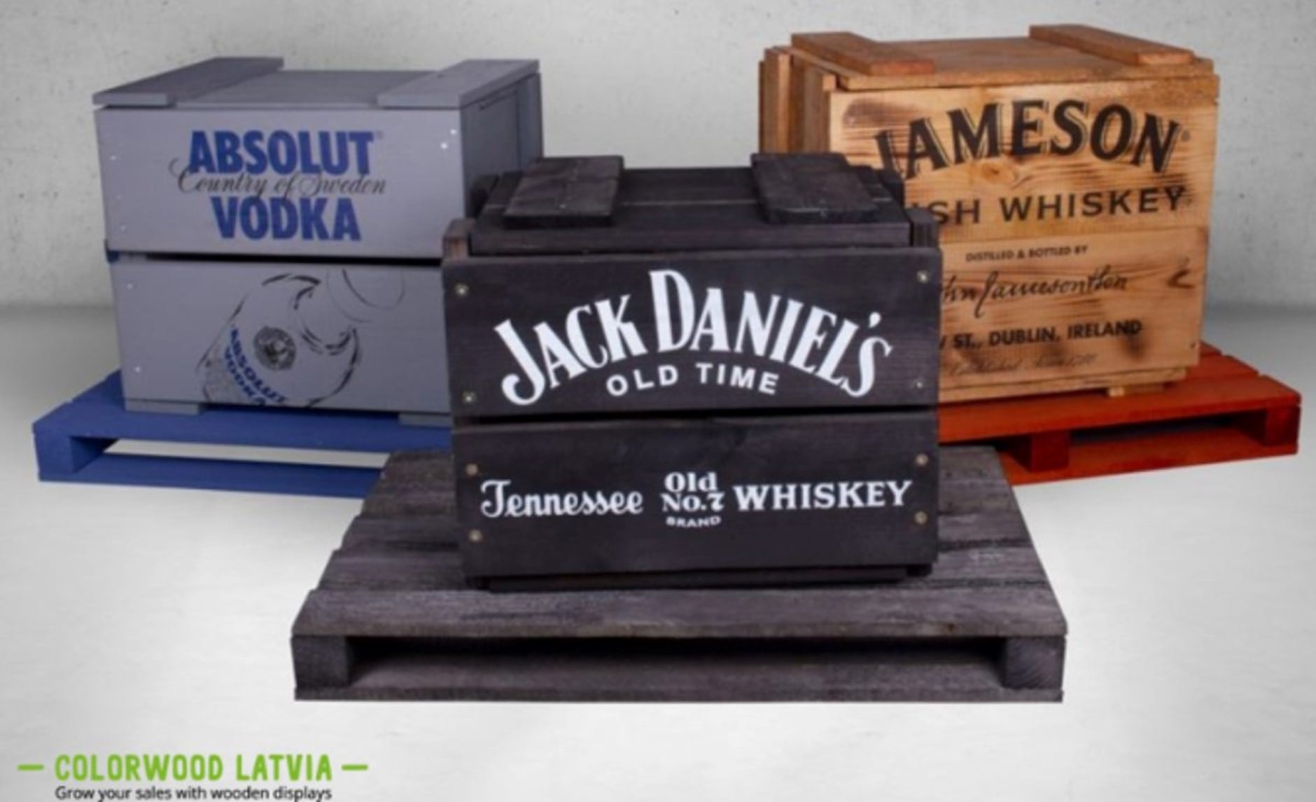 wooden crates for whiskey