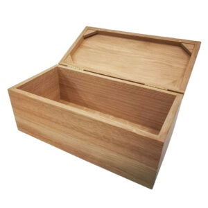 Wooden box with lid