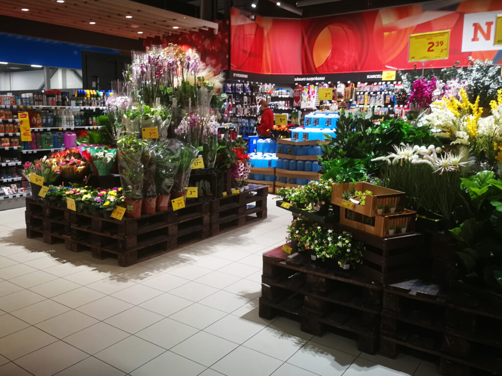 flower display stand colorwood