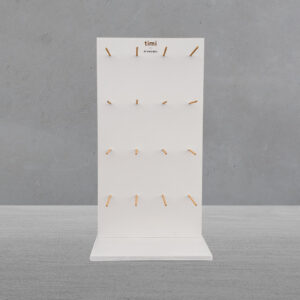 T-Shaped Table Display Stand with Wooden Hooks